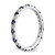 Rhodium-Plated 14K White Gold Lab-Grown Diamond and Blue Lab-Created Sapphire Eternity Band, 2.25 mm - View 4