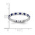 Rhodium-Plated 14K White Gold Lab-Grown Diamond and Blue Lab-Created Sapphire Eternity Band, 2.25 mm - View 5