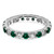 Rhodium-Plated 14K White Gold Lab-Grown Diamond and Lab-Created Emerald Eternity Band, 3.25 mm - View 4