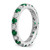 Rhodium-Plated 14K White Gold Lab-Grown Diamond and Lab-Created Emerald Eternity Band, 3.25 mm - View 5