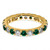 14K Yellow Gold Lab-Grown Diamond and Lab-Created Emerald Eternity Band, 3.25 mm - View 4
