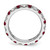 Rhodium-Plated 14K White Gold Lab-Grown Diamond and Lab-Created Ruby Eternity Band, 3.25 mm - View 2