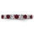 Rhodium-Plated 14K White Gold Lab-Grown Diamond and Lab-Created Ruby Eternity Band, 3.25 mm - View 3