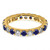 14K Yellow Gold Lab-Grown Diamond and Blue Lab-Created Sapphire Eternity Band, 3.25 mm - View 4