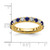 14K Yellow Gold Lab-Grown Diamond and Blue Lab-Created Sapphire Eternity Band, 3.25 mm - View 5