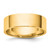 14K Yellow Gold 6.5 mm Lightweight Flat Wedding Band
