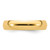 Gold-Tone Sterling Silver 5 mm Comfort Fit Wedding Band - View 4