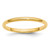 14K Yellow Gold 1.5 mm Half Round Wedding Band - View 5