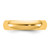14K Yellow Gold 4.5 mm Half Round Wedding Band - View 3