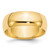 14K Yellow Gold 6.5 mm Half Round Wedding Band