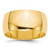 14K Yellow Gold 9 mm Half Round Wedding Band