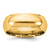 14K Yellow Gold 7 mm Half Round with Edge Wedding Band