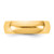 14K Yellow Gold 5.5 mm Lightweight Half Round Wedding Band - View 3