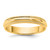 14K Yellow Gold 3.5 mm Milgrain Half Round Wedding Band