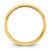 14K Yellow Gold 3.5 mm Milgrain Half Round Wedding Band - View 2