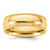 14K Yellow Gold 6.5 mm Milgrain Comfort Fit Wedding Band, Half Round