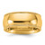 14K Yellow Gold 8 mm Milgrain Comfort Fit Wedding Band, Half Round
