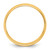14K Yellow Gold 6.5 mm Lightweight Milgrain Half Round Wedding Band - View 2