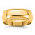 14K Yellow Gold 7 mm Lightweight Milgrain Half Round Wedding Band