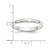 Platinum 3 mm Half Round Wedding Band - View 5