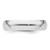 Platinum 5 mm Half Round Featherweight Wedding Band - View 5