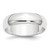 Platinum 6 mm Half Round Featherweight Wedding Band