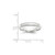 Platinum 4 mm Polished Milgrain Comfort-Fit Wedding Band, Half Round - View 4