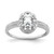 Sterling Silver Rhodium-Plated 0.01ct Diamond & White Topaz Ring, 2 mm - QBR10APR