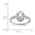 Sterling Silver Rhodium-Plated 0.01ct Diamond & White Topaz Ring, 2 mm - QBR10APR - View 2