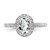 Sterling Silver Rhodium-Plated 0.01ct Diamond & White Topaz Ring, 2 mm - QBR10APR - View 4