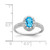 Sterling Silver Rhodium-Plated 0.01ct Diamond & Blue Topaz Ring, 2 mm - QBR10DEC - View 3