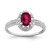 Sterling Silver Rhodium-Plated 0.01ct Diamond & Lab-Created Ruby Ring, 2 mm - QBR10JUL
