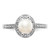 Sterling Silver Rhodium-Plated 0.01ct Diamond & Cultured Freshwater Pearl Ring, 2 mm - QBR10JUN - View 5