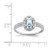 Sterling Silver Rhodium-Plated 0.01ct Diamond & Aquamarine Ring, 2 mm, 11 mm Top Length, 9 mm Top Width - QBR10MAR - View 2