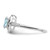 Sterling Silver Rhodium-Plated 0.01ct Diamond & Aquamarine Ring, 2 mm, 11 mm Top Length, 9 mm Top Width - QBR10MAR - View 3