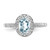 Sterling Silver Rhodium-Plated 0.01ct Diamond & Aquamarine Ring, 2 mm, 11 mm Top Length, 9 mm Top Width - QBR10MAR - View 4