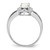 Sterling Silver Rhodium-Plated 0.01ct Diamond & Lab-Created Opal Ring, 2 mm - QBR10OCT - View 2