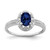 Sterling Silver Rhodium-Plated 0.01ct Diamond & Lab-Created Sapphire Ring, 2 mm - QBR10SEP