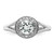 Sterling Silver Rhodium-Plated 0.01ct Diamond & White Topaz Ring, 2 mm - QBR11APR - View 4
