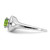 Sterling Silver Rhodium-Plated 0.01ct Diamond & Peridot Ring, 2 mm, 11 mm Top Length, 9 mm Top Width - QBR11AUG - View 3