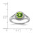Sterling Silver Rhodium-Plated 0.01ct Diamond & Peridot Ring, 2 mm, 11 mm Top Length, 9 mm Top Width - QBR11AUG - View 5