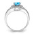 Sterling Silver Rhodium-Plated 0.01ct Diamond & Blue Topaz Ring, 2 mm - QBR11DEC - View 2
