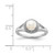 Sterling Silver Rhodium-Plated 0.01ct Diamond & Cultured Freshwater Pearl Ring, 2 mm - QBR11JUN - View 6
