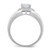 Sterling Silver Rhodium-Plated 0.01ct Diamond & Lab-Created Opal Ring, 2 mm - QBR11OCT - View 2