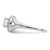 Sterling Silver Rhodium-Plated 0.01ct Diamond & Lab-Created Opal Ring, 2 mm - QBR11OCT - View 3