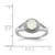 Sterling Silver Rhodium-Plated 0.01ct Diamond & Lab-Created Opal Ring, 2 mm - QBR11OCT - View 5