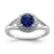 Sterling Silver Rhodium-Plated 0.01ct Diamond & Lab-Created Sapphire Ring, 2 mm - QBR11SEP
