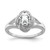 Sterling Silver Rhodium-Plated 0.01ct Diamond & White Topaz Ring, 2 mm - QBR12APR