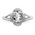 Sterling Silver Rhodium-Plated 0.01ct Diamond & White Topaz Ring, 2 mm - QBR12APR - View 5