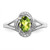 Sterling Silver Rhodium-Plated 0.01ct Diamond & Peridot Ring, 2 mm, 11 mm Top Length, 9 mm Top Width - QBR12AUG - View 5